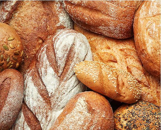 Selection of bakery products.