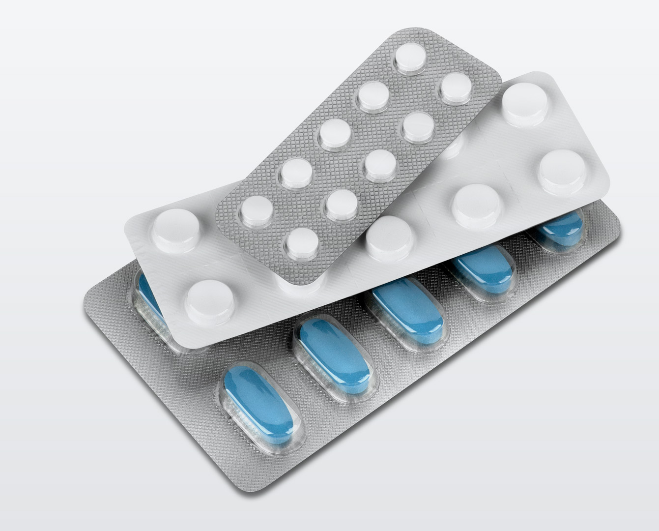 Blister packaging filled with pills.